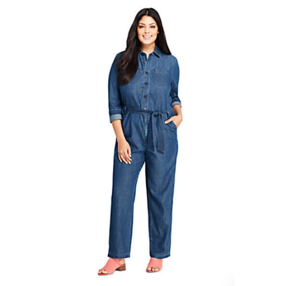 Land's End Lightweight Denim Jumpsuit
